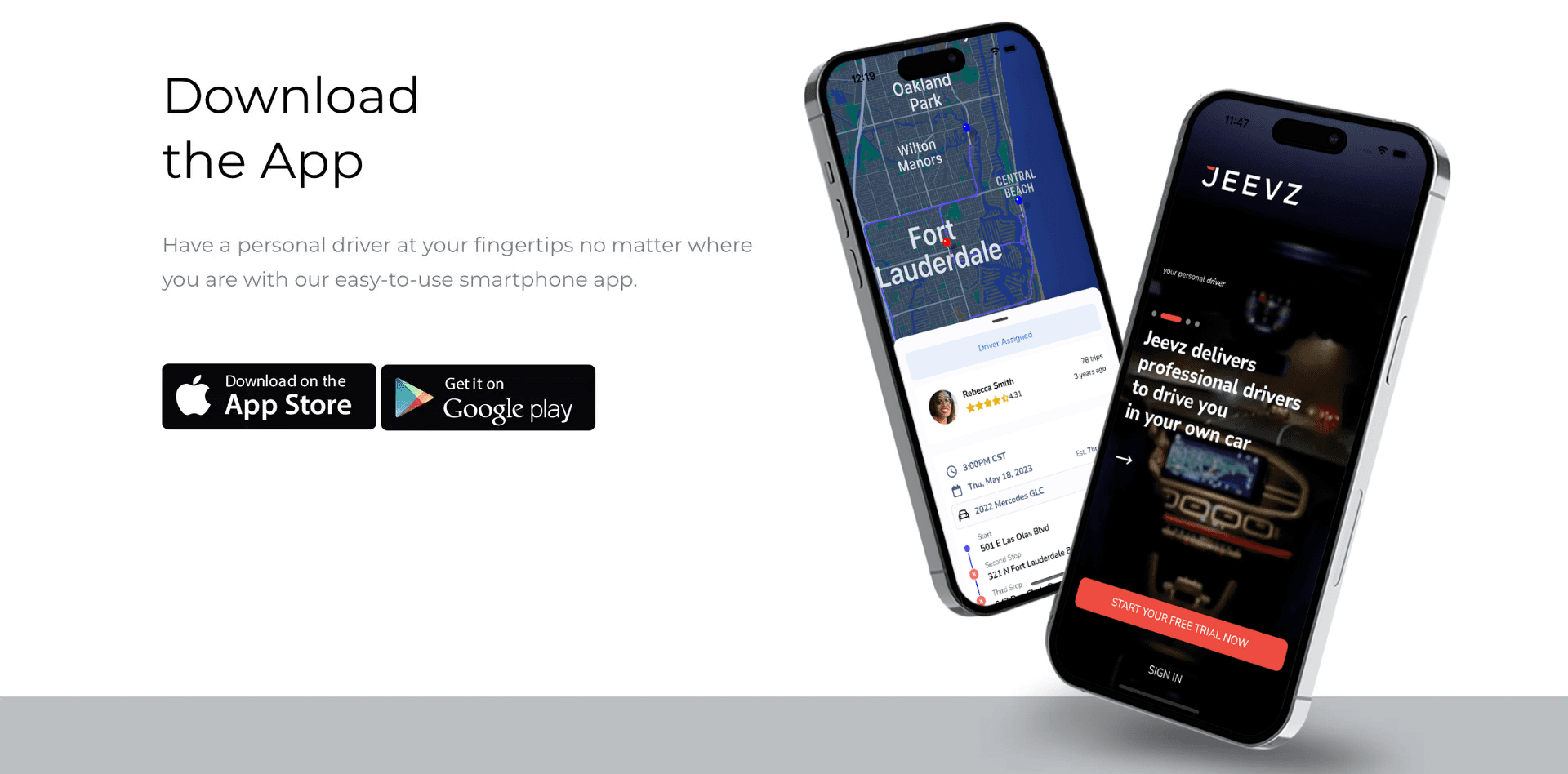 Jeevz App Interface